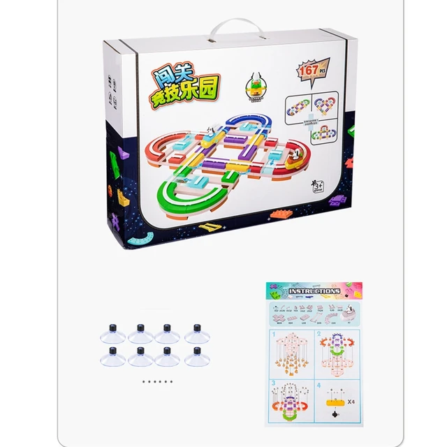 T5EC Mini Track Car Toy Baby Play Vehicle Busy Board Anti-Collision & Anti-Slip Track Toy Children’s Rail Toy Learning Gift 1