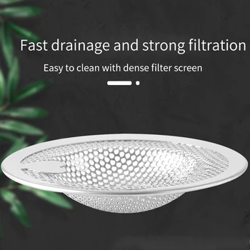 

2pcs Universal Bathroom Hair Collect Anti Clogging Stainless Steel Sink Drain Catcher Home Kitchen Stopper Cover Wide Rim Waste