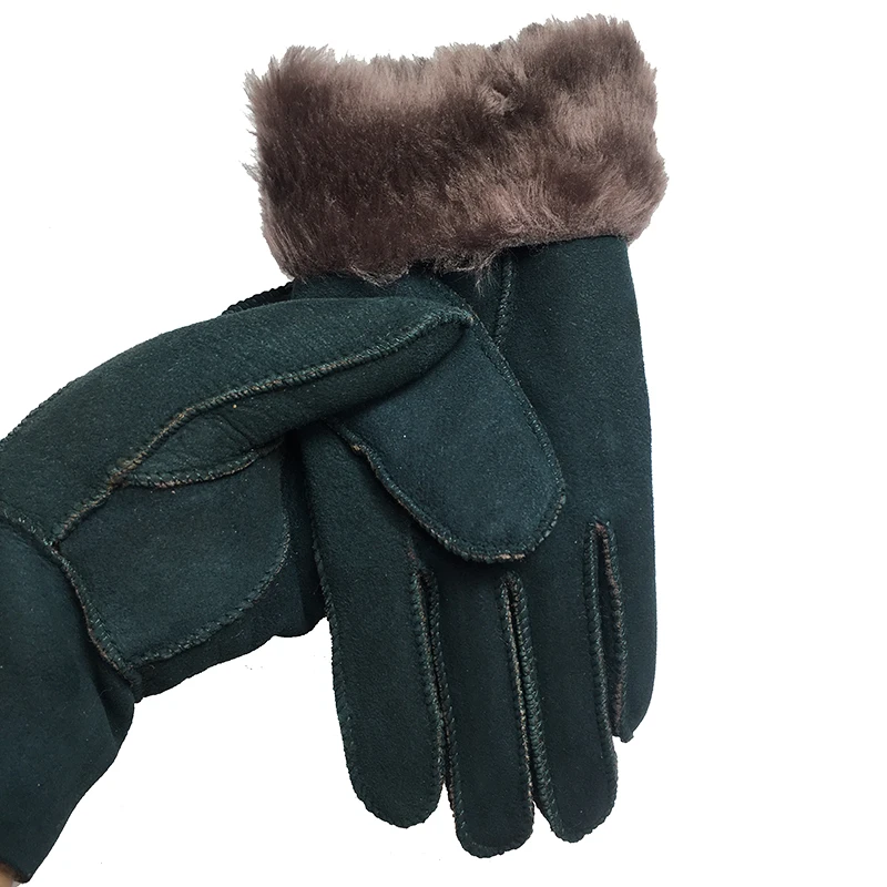 

Winter Gloves Women 100% Pure sheepskin Real Sheepskin Fur Warm Gloves Ladies Full Finger Genuine Leather mitten gloves X12