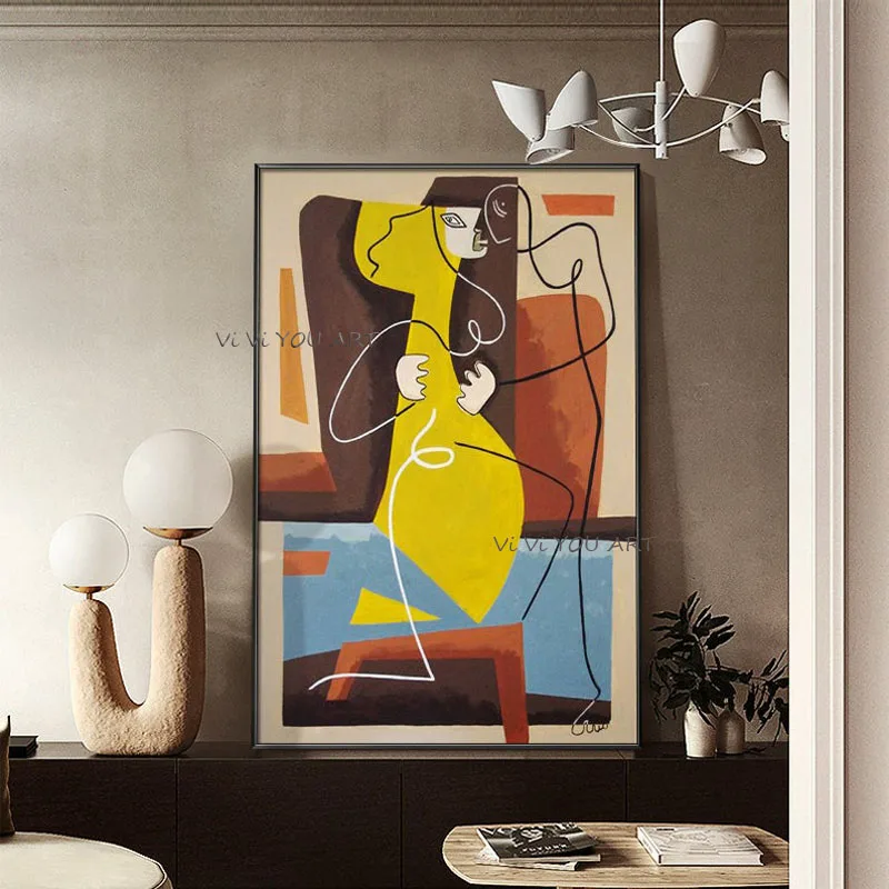 Cartoon Line Character Abstract Home Decoration Pictures 100% Hand Painted Oil Painting Handmade 1 H16e5c1df3fca4e9f8a432d1a2d2ce8069