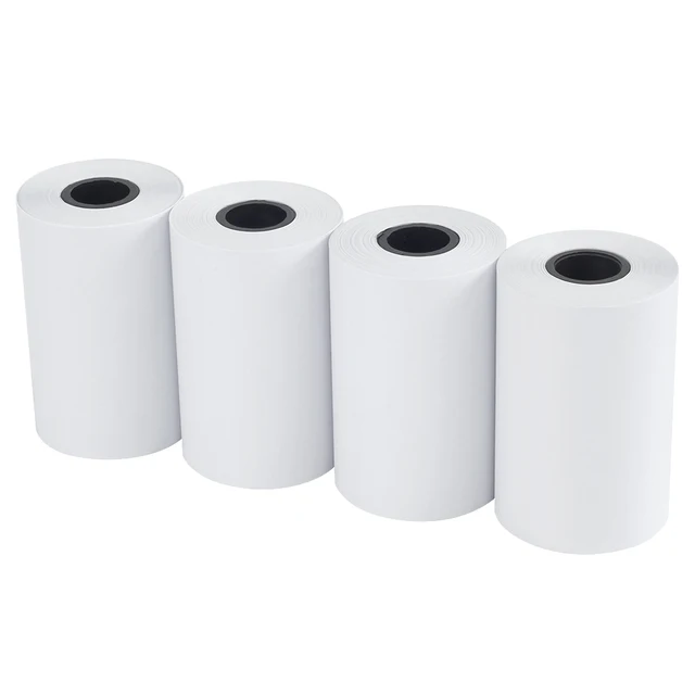 4 Tekercs 2 1/4 "X 50 (57 Mm X 36 Mm) Hőpapír Pénztárgép Hőpapír, Amíg A Hitelkártya Pdq Gépek Tekercsek