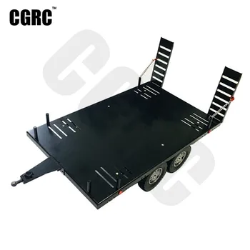 

Double Axis Metal Alloy Flatbed Trailer 420mm*250mm For 1/10 RC Crawler TRX4 RC4WD D90 SCX10 VS4-10 JIMNY GEN8 Wraith
