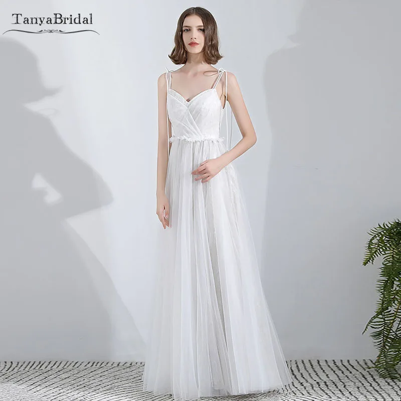 

Simple Tulle Beach wedding dresses A Line bridal gowns DW282