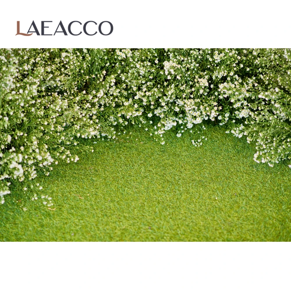 Laeacco 녹색 봄 잔디 건초 스택   애완 동물 인형 초상화 사진 배경 사진 배경 사진 스튜디오