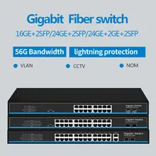 16 портов 24 порта RJ45 Gigabit Ethernet коммутатор lan коммутатор ethernet коммутатор с 2 гигабитными SFP для ip-камеры AP беспроводной