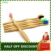 BPA бесплатно бамбуковая зубная щетка экологичный чехол нейлоновая щетина бамбуковый уголь зубная щетка 4 упаковки