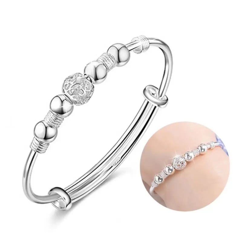 Beaded Bracelet 1 Pcs Simple Alloy Bracelets For Women Secure Name Female Heart Clasp Beads Charms Bracelet DIY Jewelry Making Jewelry Gift