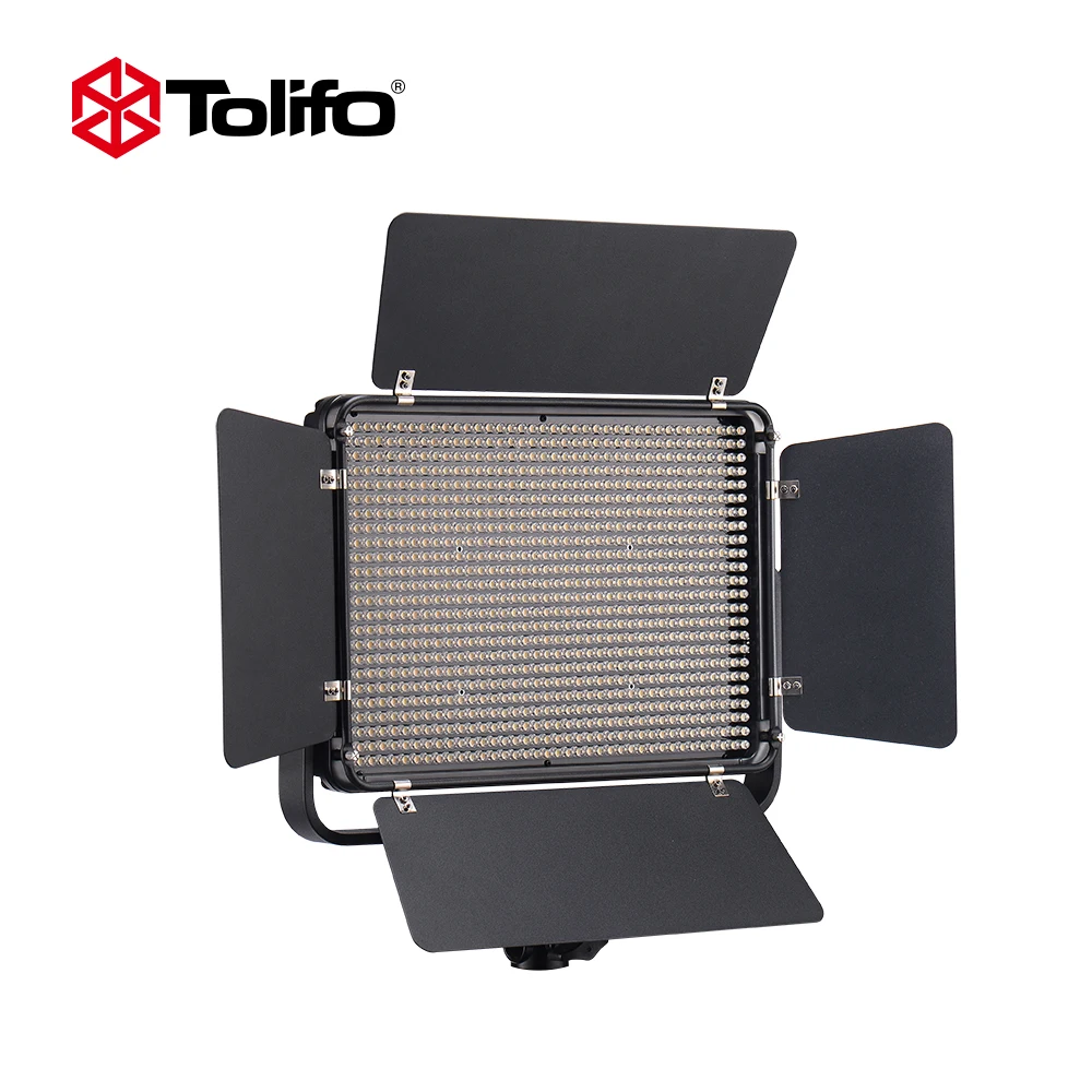 

Tolifo Photography LED Video Light Panel with U Bracket & Barndoor with Remote Control for Photo Studio Portrait YouTube Video