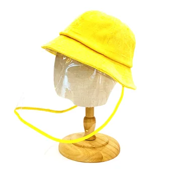 

Face Shield Hat for Girls Children Anti-Spitting Protective Hat Solid Dustproof Cover Peaked Cap