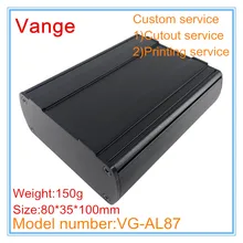 2 шт./партия, чехлы для электроники, коробки для проектов 80*35*100 мм 6063-T5 алюминиевые корпуса, металлический корпус, корпус для провода, соединительное устройство