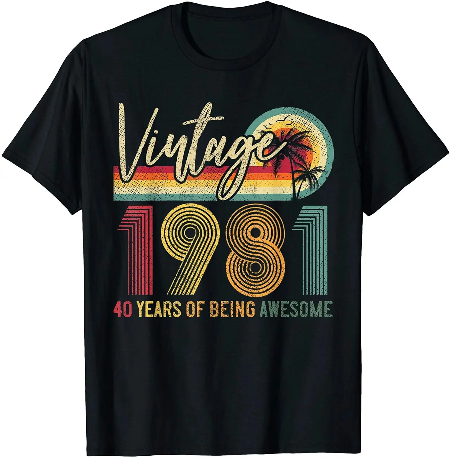 Regalo para 40 cumpleaños, 1981, 40 años de ser impresionante, Retro, camiseta de cumpleaños