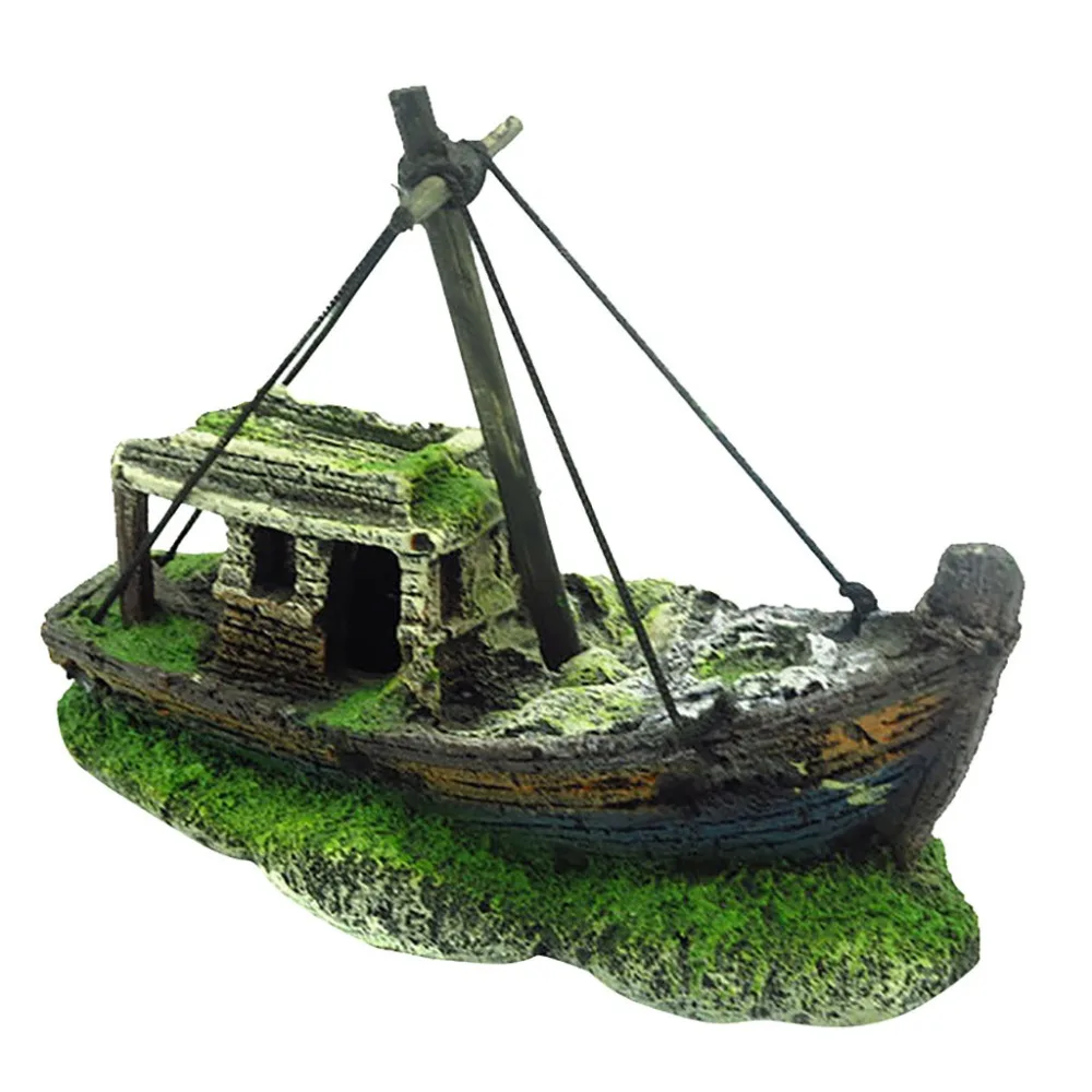 Garden decoration pirate ship aquarium landscaping fish tank landscaping decoration aquarium fish tank landscape pirate 30S5 (7)