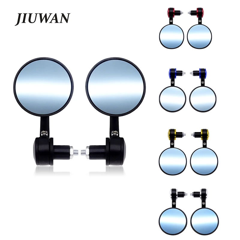 

7/8" Round Handlebar Aluminum Alloy Motocycle Rearview Mirrors Moto End Motor Side Mirrors Motorcycle Cafe Racer Accessories
