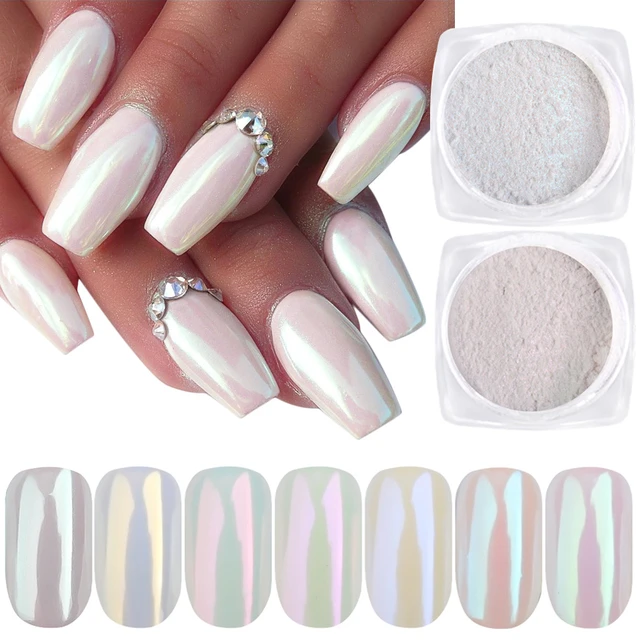 1 Piece Nail Glitter Powder Pearl Shell Shimmer Powder DIY Nail Pigment  Pearl Powder 