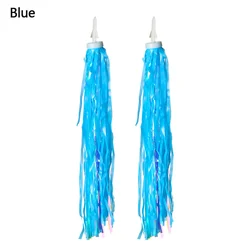 Vibrant Handlebar Tassel Streamers for Bikes and Scooters - Fun Cycling Accessories for Kids (Blue)