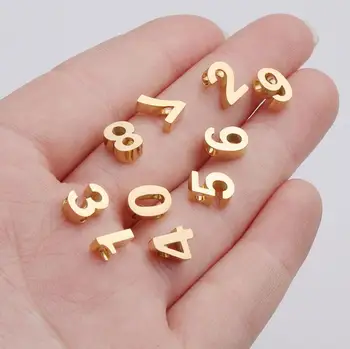 

Stainless Steel Necklaces Ornament Pendant 0-9 Arabic Digital Necklace Accessories Pendant Ornaments Accessories Wholesale