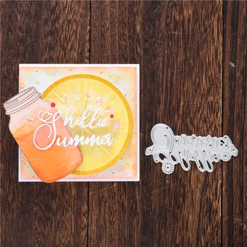 

YaMinSanNiO Hello Summer Letter Dies Metal Cutting Dies Card Craft Stencil Punching Templates Diy Scrapbooking Embossing Dies