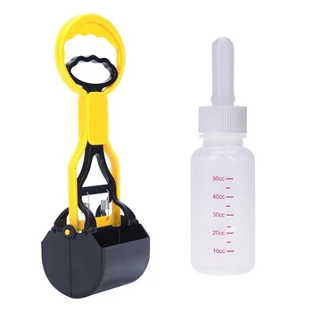 

1 Pcs Animal Pet Dog Pooper Clean Sanitary Pick Up Waste & 1 Pcs Pet Small Dog Rabbit Milk Nursing Care Feeding Bottle