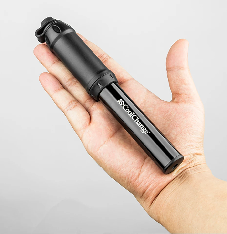 CoolChange Bicycle Mini Pump Ultralight Portable Aluminum Alloy MTB Bike Air Pump Cycling Inflator For Presta Schrader Valve