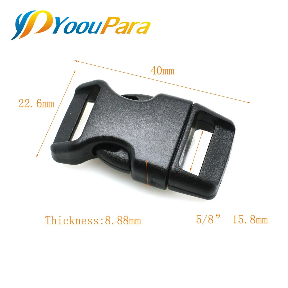 Webbing Size 15mm 10 шт./лот, пластиковый ошейник для домашних животных, 15 мм, браслет, пряжка, багаж, 10 мм, аксессуары, рюкзак, 20 мм, 25 мм, Паракорд - Цвет: Webbing Size 15mm