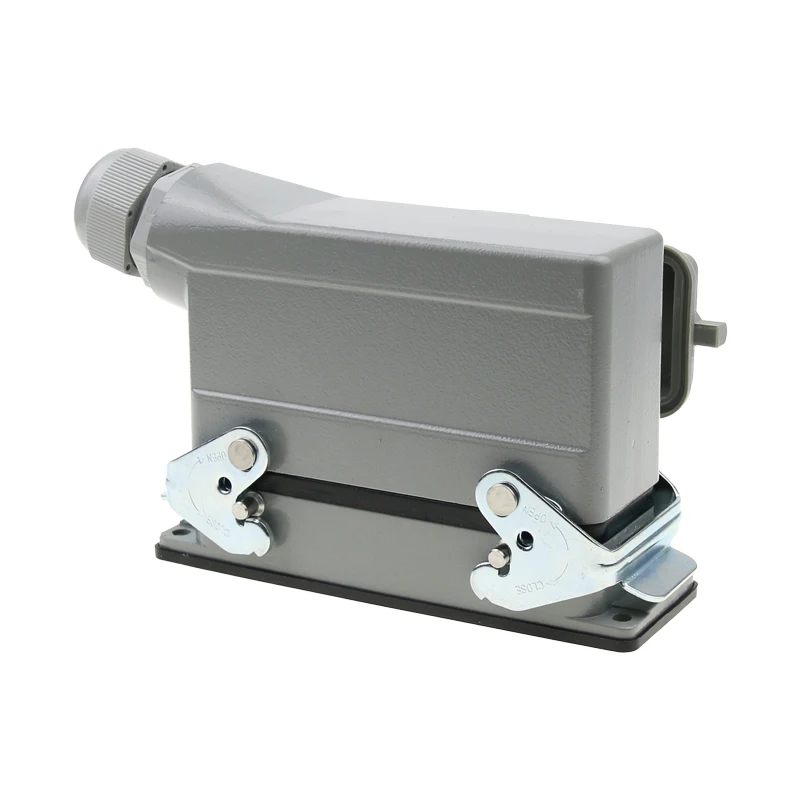 Rechteckiger Hochleistungssteckverbinder mit Abdeckung HDC-HE Wasserdichter Luftfahrt-Industrie-Stecker 6/10/16/24-polig 16A 500V – Detail 2