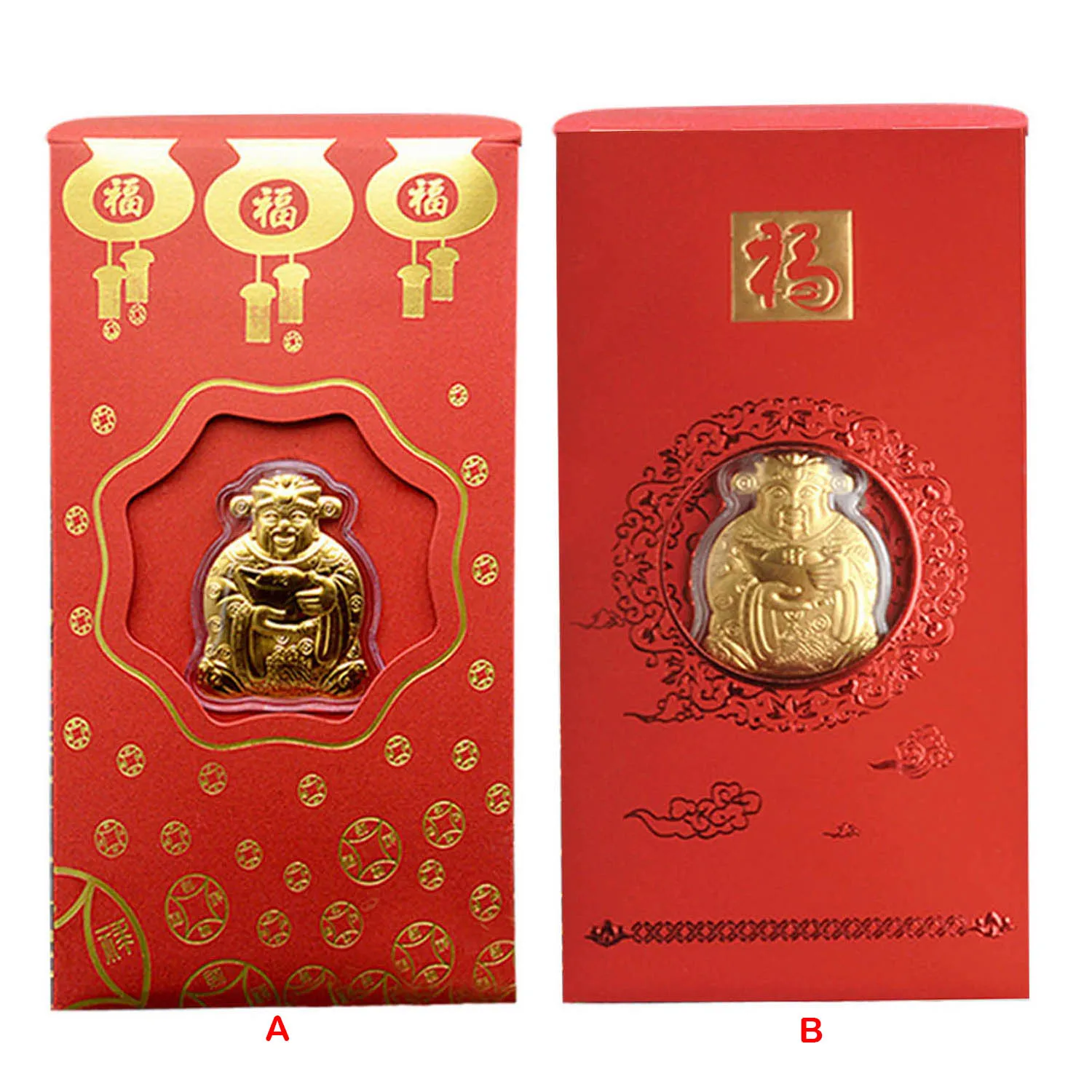 2020 китайский красный конверт Hong Bao карман для денег с крыса памятная монета