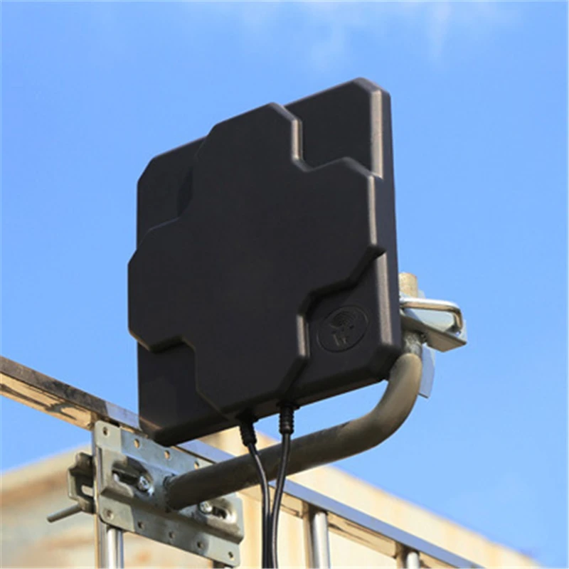 2* 22dBi наружная 4G LTE MIMO антенна, LTE двойная поляризационная панельная антенна SMA-Male разъем(белый или черный) 10 м кабель