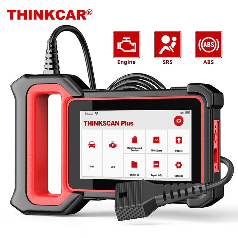 Сканер THINKCAR Thinkscan Plus S2 OBD2 для проверки двигателя, система ABS SRS, сброс масла, считыватель кодов EPB SAS, диагностический инструмент, бесплатное обновление