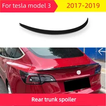 Rear trunk spoiler wing for Tesla model 3 year Rear Carbon Fiber texture Spoiler Car Rear Wing