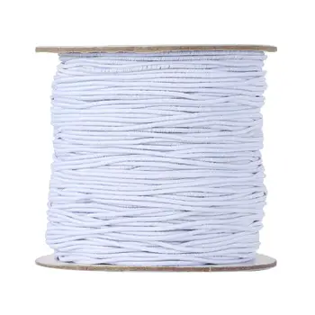 

1mm 1.5mm 2mm 3mm Round Elastic Thread Cord Stretch String DIY Jewelry Making Bracelet Sewing Mask Nylon Outside Rubber Inside