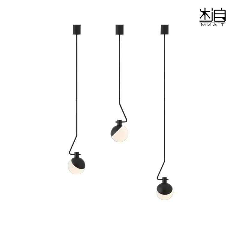 

Modern Hanging Lamp Light Led Dinning Bed Room Bedroom Foyer Round Glass Ball Black Gold Nordic Simple Modern Pendant Light Lamp