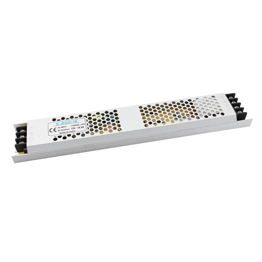 Ультра тонкий светодиодный AC Питание DC 12V LED трансформаторы DC12V 60W 100W 150W 200W 300W 220V DC Питание для Светодиодный полоски