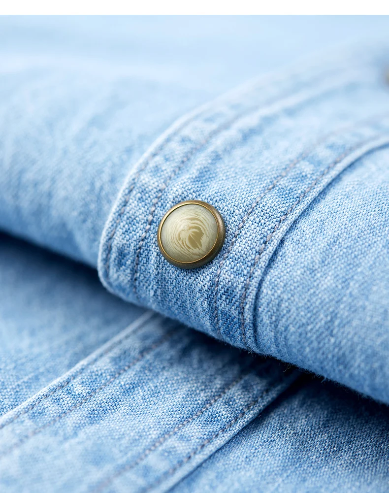 KUEGOU 2019 осень 100% хлопок синяя джинсовая рубашка мужская повседневная приталенная рубашка с длинными рукавами для мужчин Модная брендовая
