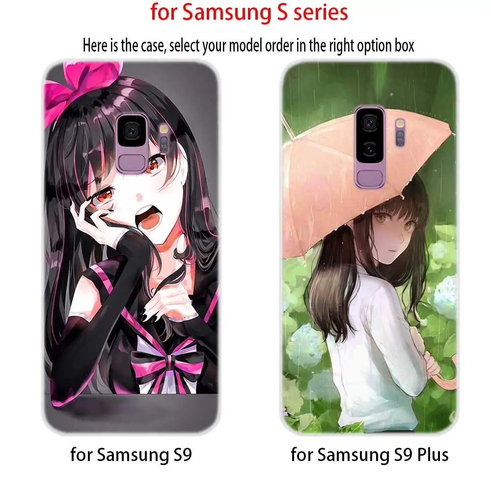 Мягкий силиконовый чехол для Samsung S30 S20 S11 S10 S9 S8 Plus lite 11e 10e Uitra S7Edge японская девушка