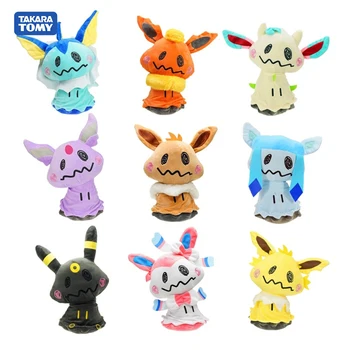 

9pcs/Set New Pokemon Figures Model Mimikyu Eevee Plush Action Animal Sylveon Umbreon Vaporeon Collectibles Plush Kawaii Gift Toy