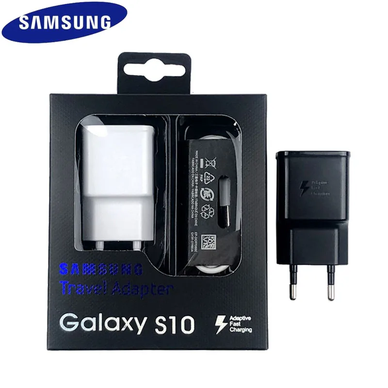 Быстрое зарядное устройство samsung S10 оригинальный адаптер питания с европейской