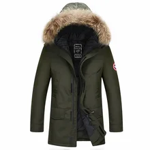 Красивый мужской пуховик, популярные приливы для зимы, Брендовое мужское пальто, зимние парки, мех енота, с капюшоном, белый камуфляж, толстые пуховики