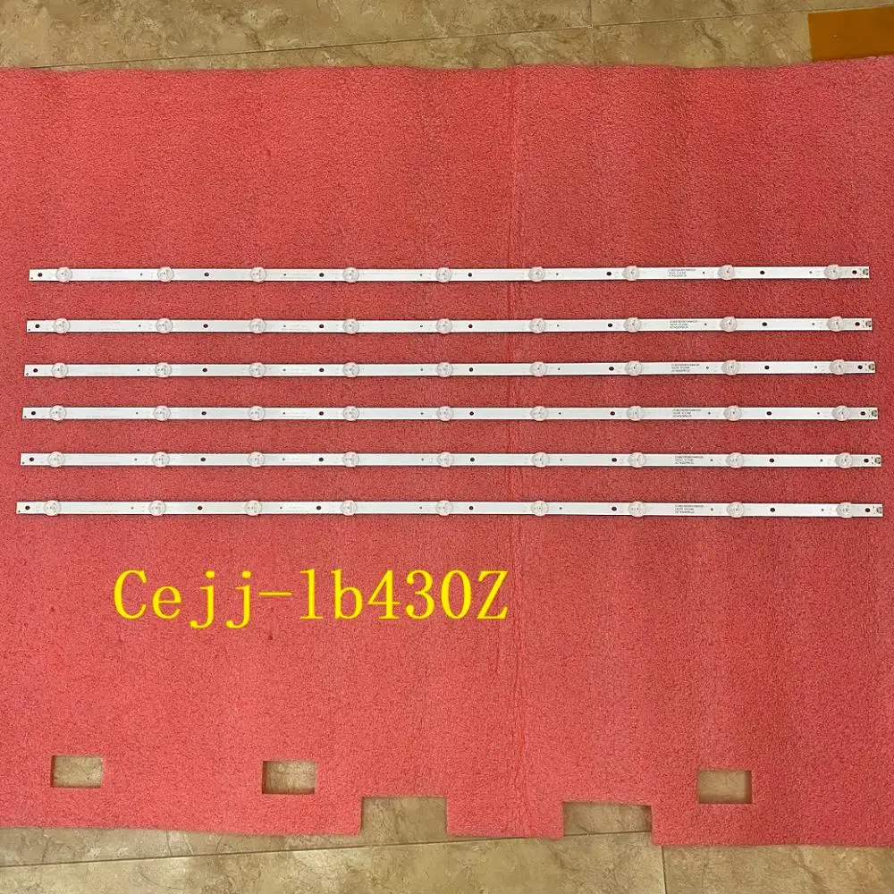 

15 PCS/lot 9LED(3V) 840mm LED Backlight strip for Aoc 43s5295 43PFG5813 43PFG5813/78 43PFF5292 CEJJ-LB430Z-9S1P-M3030-D-1