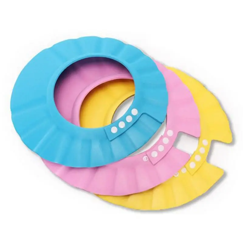 Gorro de ducha de espuma suave ajustable para bebé, 1 unidad, para lavado de pelo, gorro protector de baño para Bebé y Niño