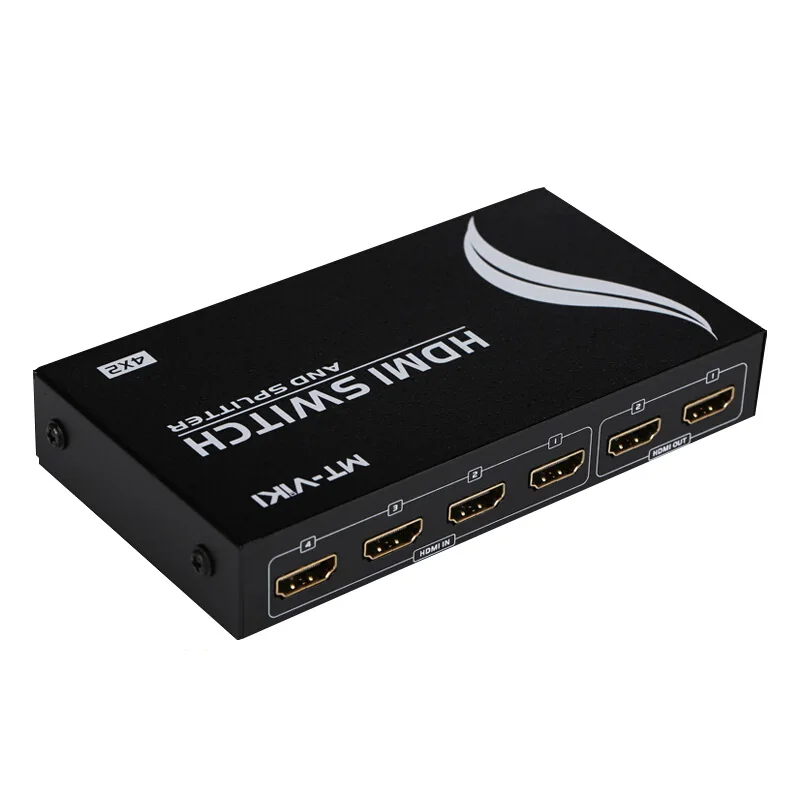 MT-VIKI 4 input and 2 output HDMI switch splitter Infrared remote control switching Device panel button switching MT-HD4-2