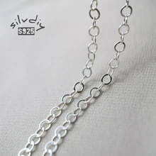 

3.5mm 20cm 925 Sterling Silver O Chain for DIY Bracelet Necklace Making Fine Jewelry Accessories