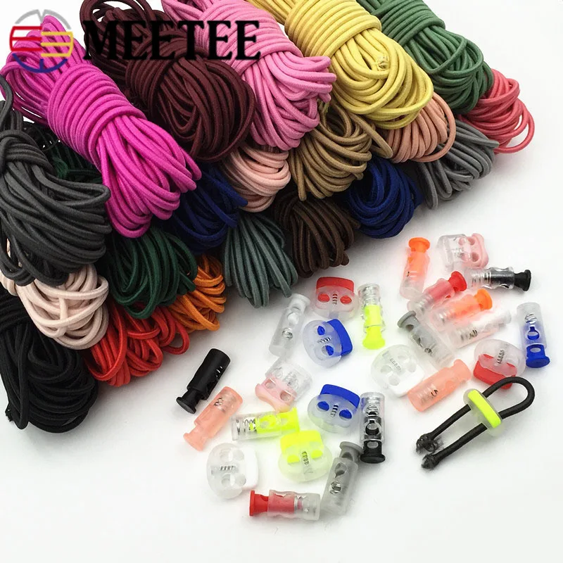 

5Meters Eco-Friendly Elastic Cord Sewing Elastic Bands Rope Round Stretch Rubber Ropes For Hair Bow Garment Tag DIY Craft