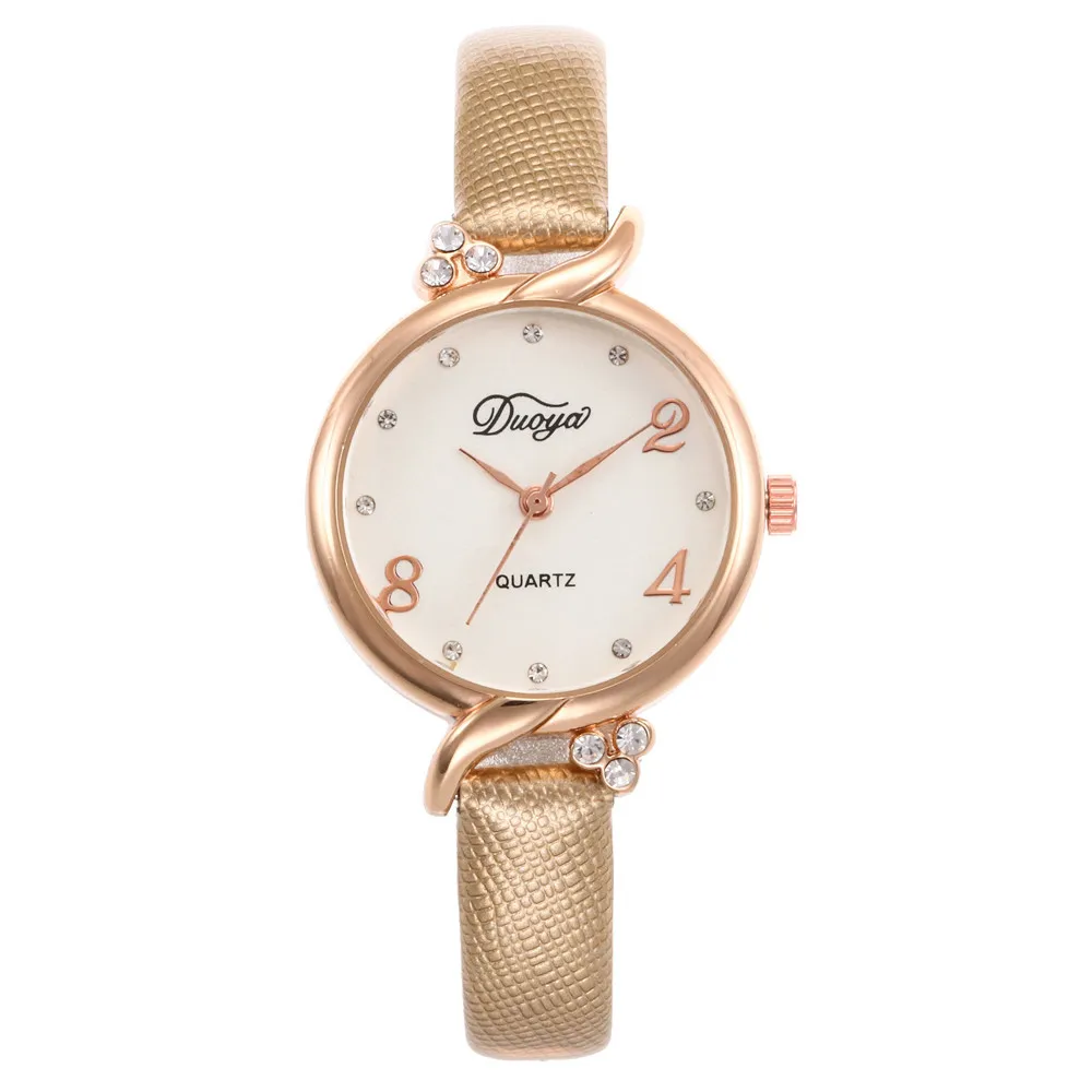 Женские кварцевые часы montre femme тонкие маленькие и нежные с кожаным ремешком для