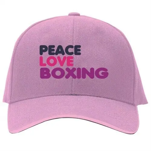 Бейсболка с принтом PEACE, LOVE AND Boxing