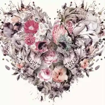 

5D full diamond DIY diamond painting skull flower full rhinestone cross stitch rhinestone room decoration crafts painting