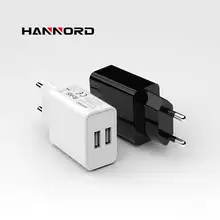 Hannord EU зарядное устройство 5V2A с двумя usb-портами для зарядки, адаптер питания, зарядное устройство для путешествий, умный зарядный адаптер для мобильного телефона, планшета