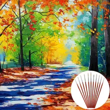 11 шт./компл. Профессиональный деталь Краски щетка тонкой заостренным кончиком миниатюрные кисточки для обучения нанесению акрила акварель масло рисунок Наборы