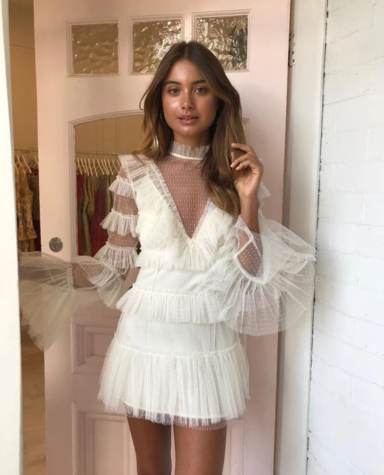 EASYSMALL, женское весеннее платье, модное, черное, сексуальное, высокого класса, Vestidos, вечерние, повседневные, с высокой талией, с длинным рукавом, короткие платья