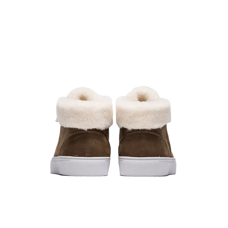 OPP Men Boots Anti-Skidding Leather Shoes Men OPP Popular Comfy Spring Autumn Men Shoes Short Plush Snow Boots Durable Outsole