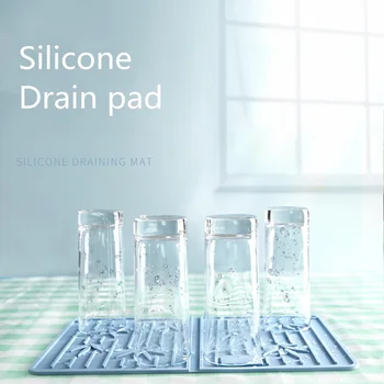 

Silicone Folding Insulation Mat Drain Pad Placemat Kitchen Drying Mats For Dishes Heat Resistant Pad Self-Draining Non-slip